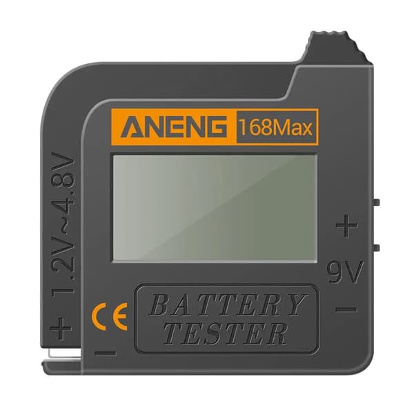 168Max Digital Litiumbatteri Kapacitetstestare Universal Test Plaid Lastanalysator Display Kontroll AAA AA Knappcellsbatteri