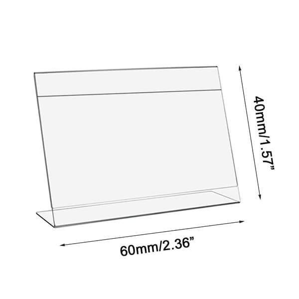 Prislappholder i akryl, prislappholder, navnelappholder, skiltstativ