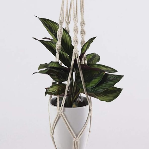 2 st Macrame växt hängare inomhus bomull Macrame växt hängare (100 cm)