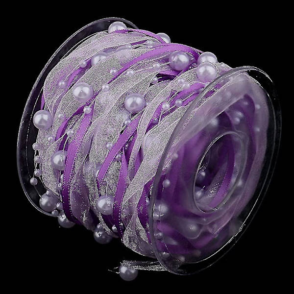 10 metrin helminauha helminauha helminauha lahjanauha koristenauha helmillä Purple