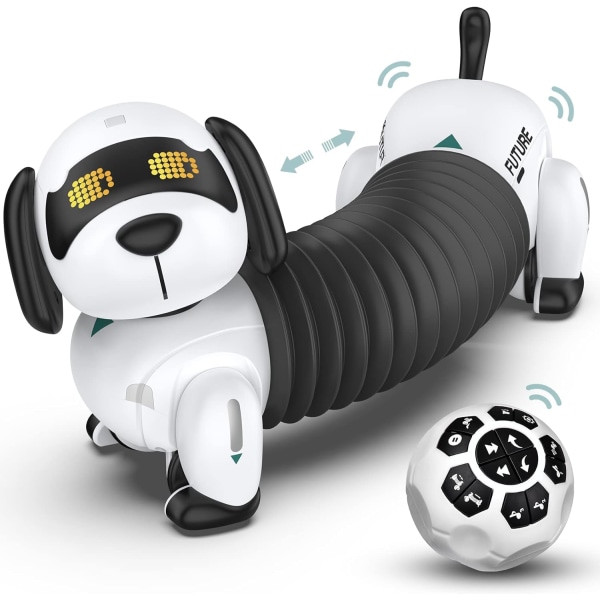 Barne-fjernkontroll Elektronisk hund - Robotisk kjæledyr interaktive robotdyr Smart RC-valp Programmerbar med gå- og danseleke for jenter Gutter