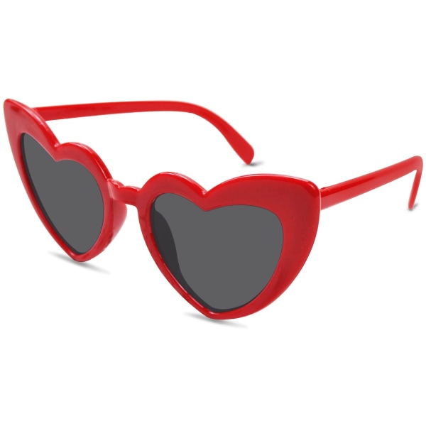 Mode Hjärta Solglasögon 70-talet Vintage Hjärtformade Glasögon Uv400 Skydd Love Heart Glasögon Fancy Style Färgglada Glasögon B
