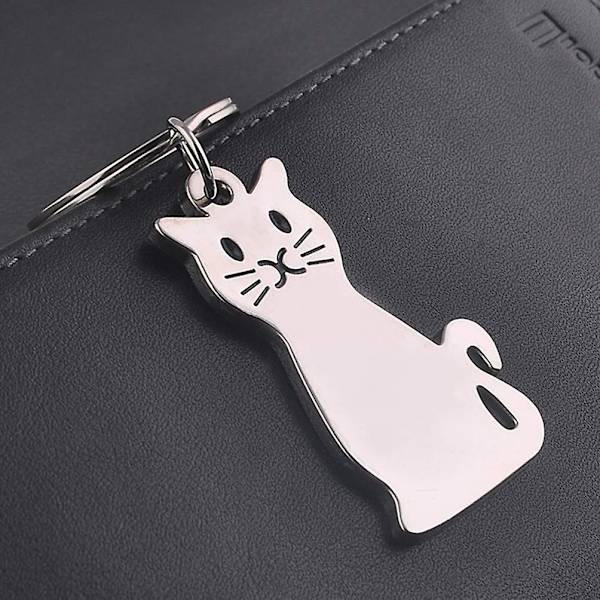 Metal nøglering nøgle vedhæng dyr nøglering metal nøglering Cat