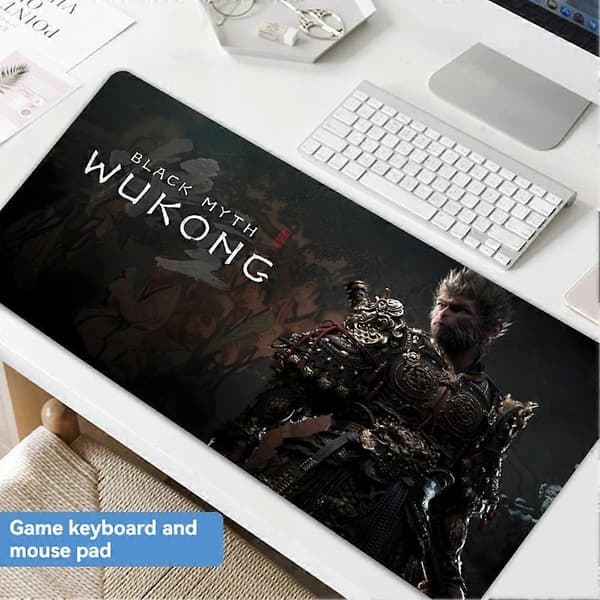 Black Myth Musematte Gaming Laptoper Musematte Gamer Teppe Tastaturmatte Skrivebordsbeskytter Stor Musematte