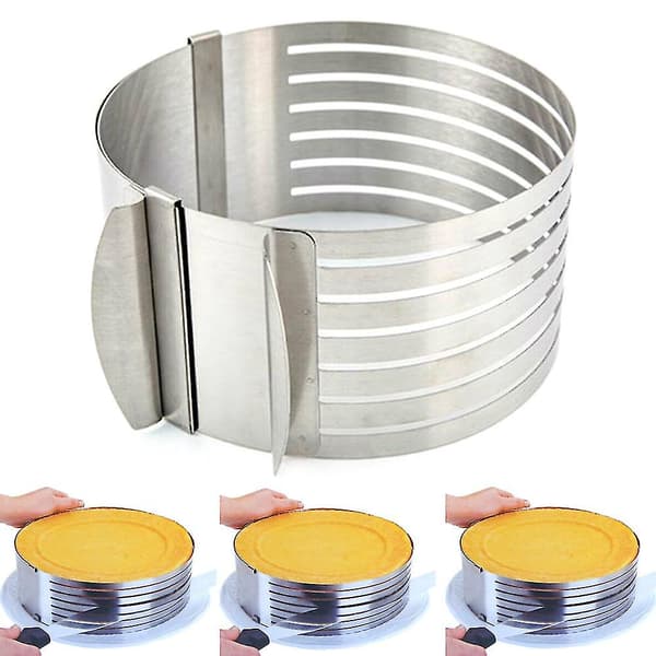 Rustfritt stål lagkake brødskive rund mousse skiveform ring