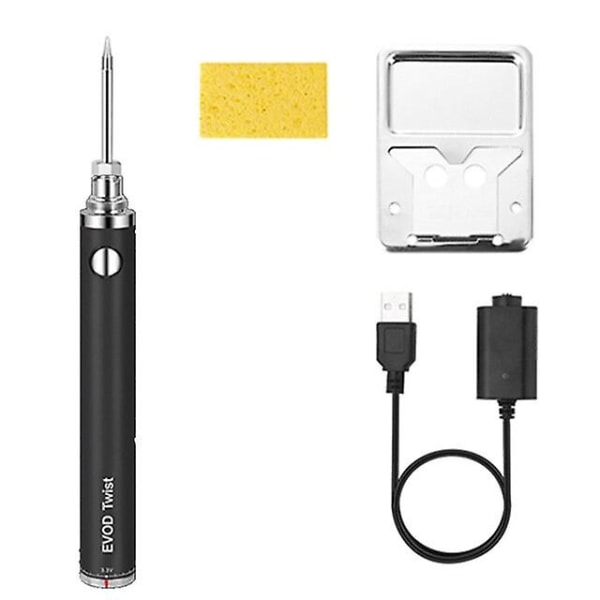 5v 15w Batteridriven Lödkolv, Med Usb Laddningsbar Lödkolv, Justerbar Spänning Lödkolv Black