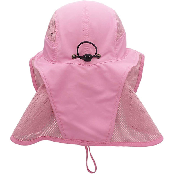 Solhatt, Herr, Dam, Upf 50+ Utomhus Uv Sommarkeps Med Nackskydd, Vandring, Fiskehatt, Strand Fällbar Safari Bush, Hattar, Meshhatt Pink