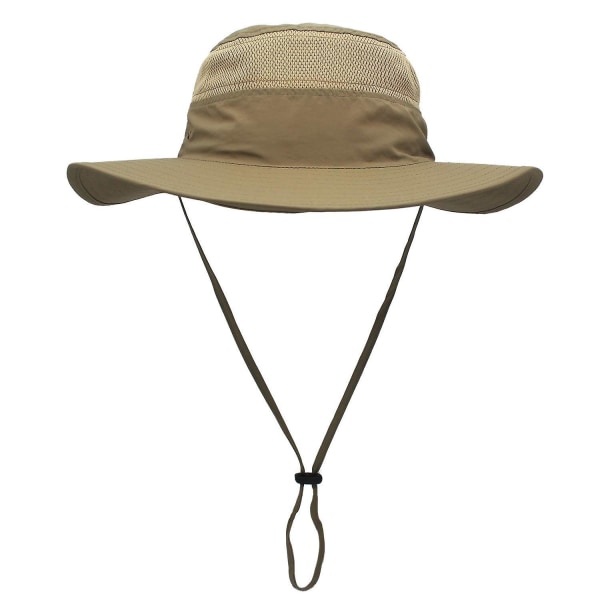 Unisex-leveälierinen hattu, UPF 50+ vedenpitävä aurinkosuoja, kesä UV-suoja Boonie Hat Dark Khaki