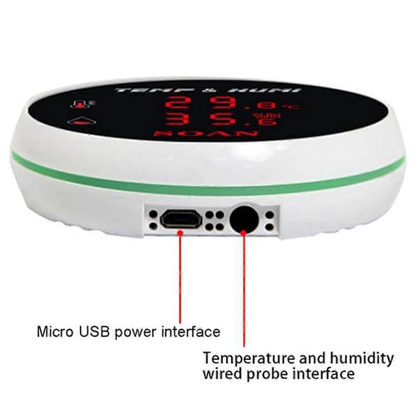 WiFi Termometer med 1M Probe Digital LCD Display Temperaturregulator APP Push-beskeder AU Stik