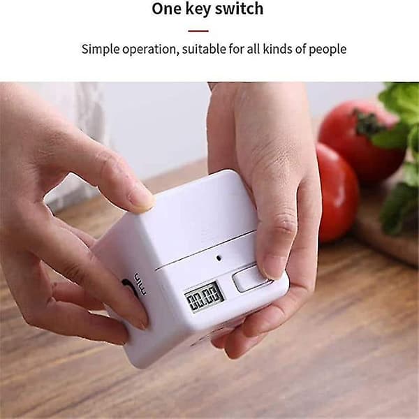 Miracle Cube Timer Vit Kökstimer Barn Timer Träning Timer Fashionabel 15-20-30-60minutes