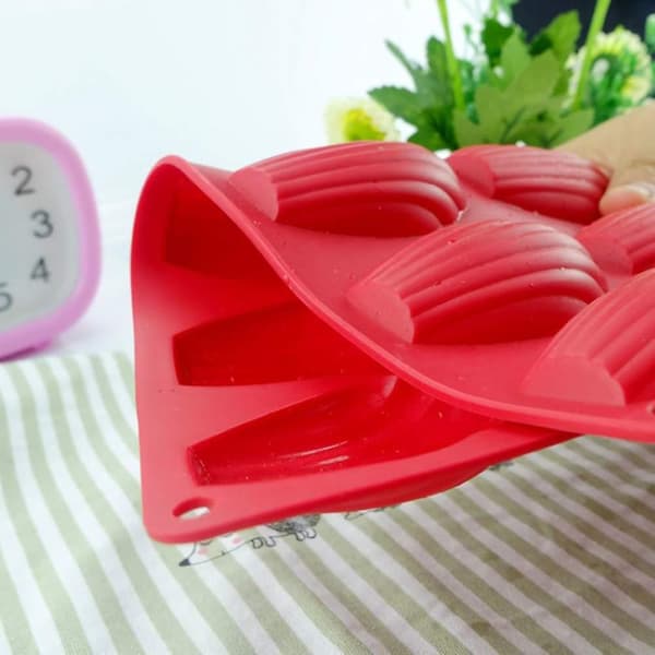 Madeleines-form, 20 hull silikonformer med non-stick-belegg