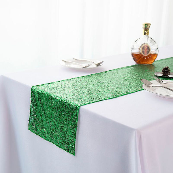 Pöytäjuoksija &quot;kultapaljettipöytäliina pöytänauha&quot; green 30x180cm