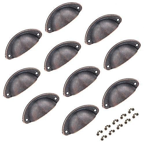 10 st knoppar till byrå 82x35 mm brons
