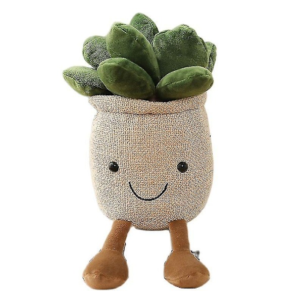 Livagtige sukkulent planter plys udstoppede ornamenter potteplanter pude gave boligindretning Blue