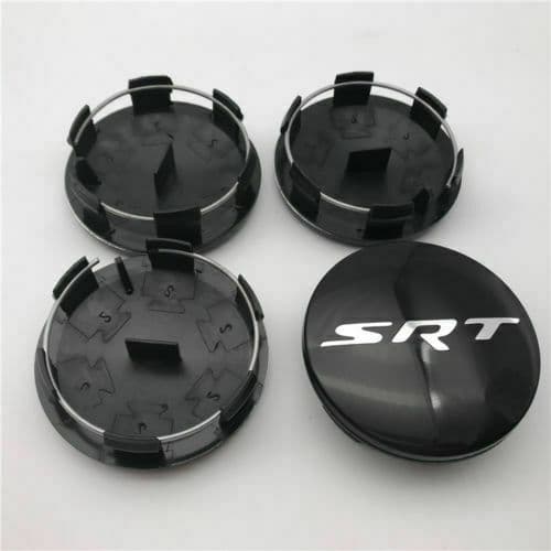 4 st 2,5\" SRT fälgnavkapslar för Dodage CHALLENGER CHARGER Svart Silver
