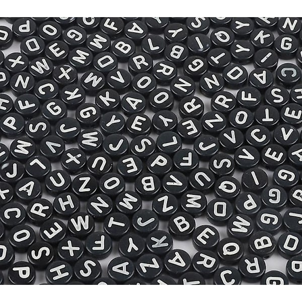 Diy bogstav runde 4*7mm farve akryl bogstav perler til børn 17