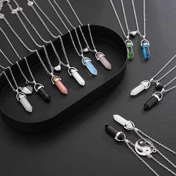Bff Halskjede For 2 Krystall Charms Bestevenn Halskjede Anheng Vennskap Halskjede Matchende Halskjede For Par Gaver C