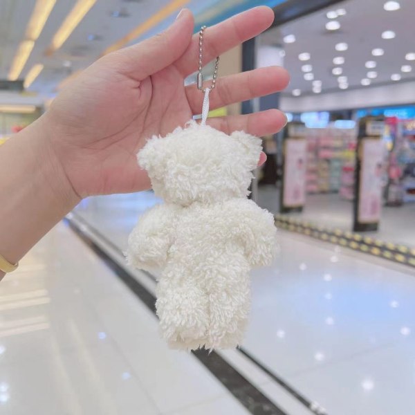 2 Piece White Cartoon Cute Girl Heart Blush Doll Cube Cube Keychain