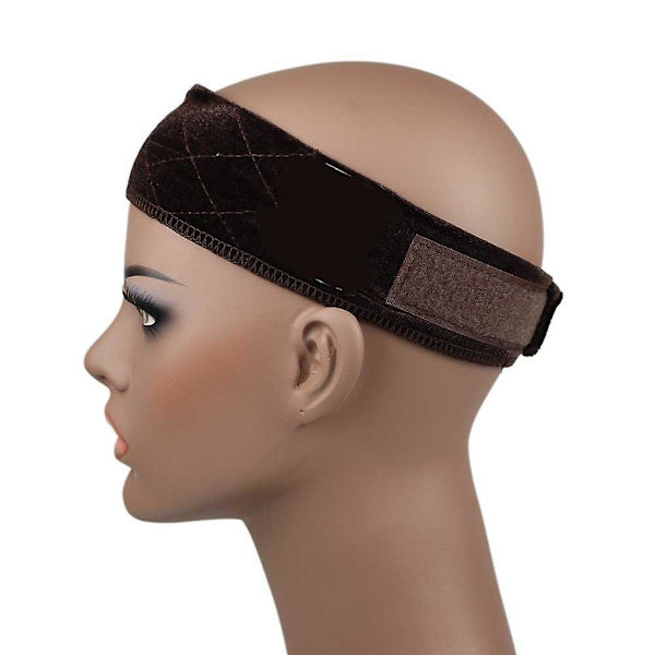 Wig Grip Band Upgraded Velvet Wig Headband Brown