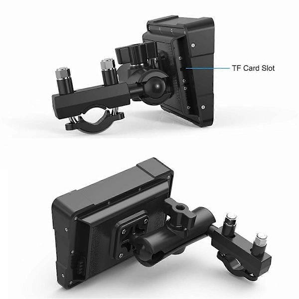Motorcykel 5 Tommer Bluetooth Bærbar Skærm GPS Navigation IP67 Vandtæt Trådløs Carplay Android Auto MP5 Afspiller