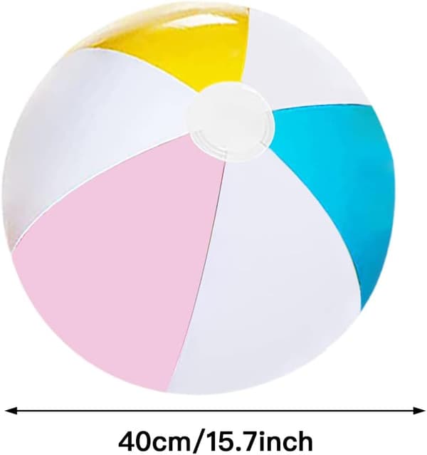 4 stk. strandbolde til vandsport, 40 cm oppustelige strandbolde til voksne og børn, bolde til vandsport, poolbolde, legetøjsbolde til børn