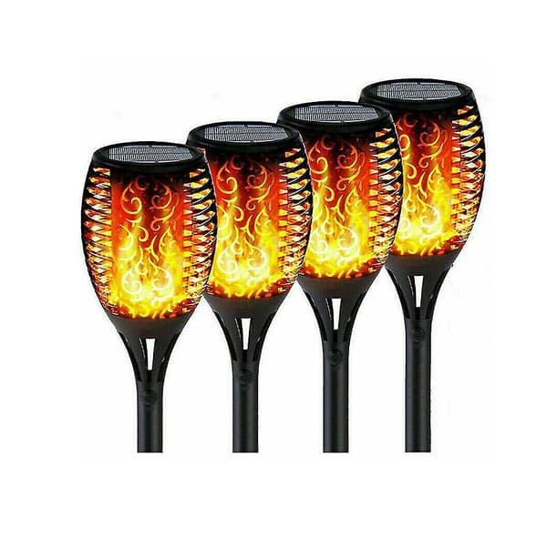 Solcellslampor för trädgård, 12 LED, vattentäta 4pcs