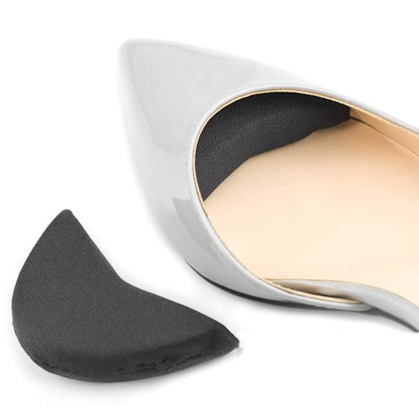 2 par mjuka svamp tåplugg fotstöd skofyllare unisex skoinlägg höga klackar inlägg, skoinlägg & innersulor Black