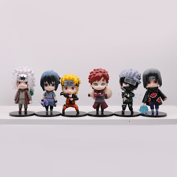 Pack 11cm stående Naruto karaktär tecknad Naruto Sasuke bil o