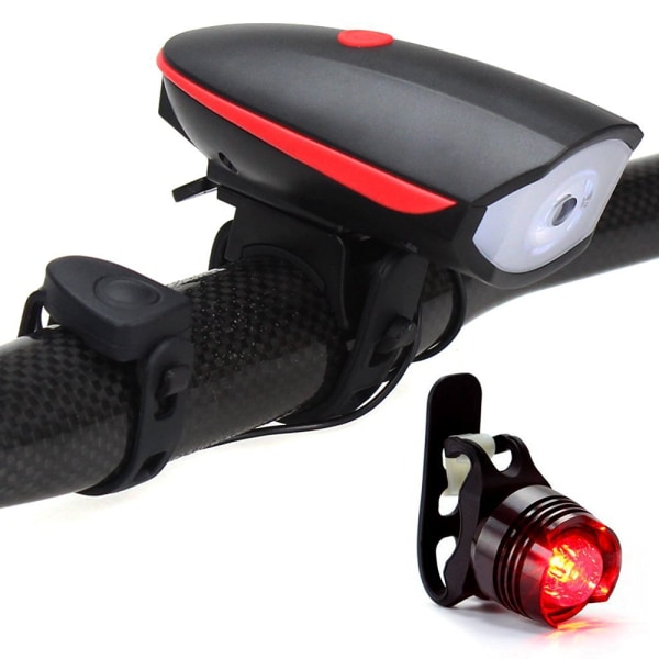 Cykelstrålkastare USB uppladdningsbar strålkastare mountainbike högtalare strålkastare hög ljusstyrka strålkastare cykelhögtalare