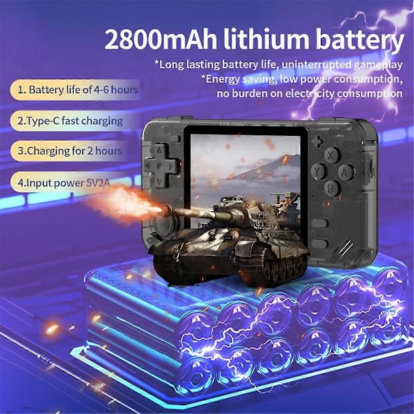 RGB10X Håndholdt Spillkonsoll 64GB 3.5 Tommers IPS Skjerm Åpen Kildekode for PSP Simulator Videospillkonsoll A