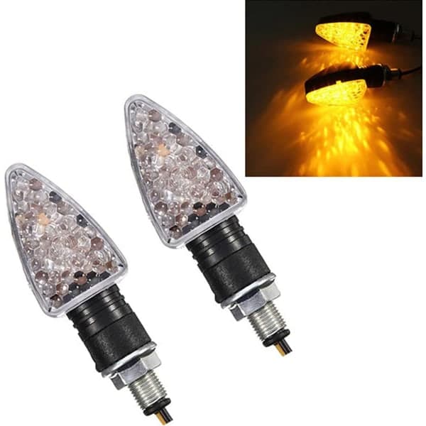 4 dele motorcykel 15 LED blinklys Amber blinklys Bl