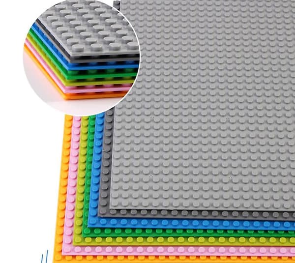 Bygge Base Plates 2-pakke Classic Baseplate Bricks Set Byggeleker Dark Blue
