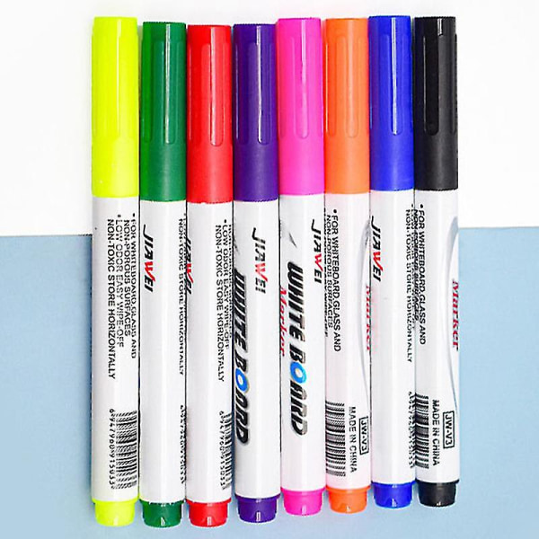 Magic raderbar färgglad penna med sked Multipurpose vatten flytande målning 8pcs