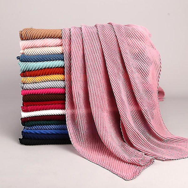 Ny mote twill preget skjerf, bomull og lin hodeplagg, dame hodeplagg, skjerf Gray