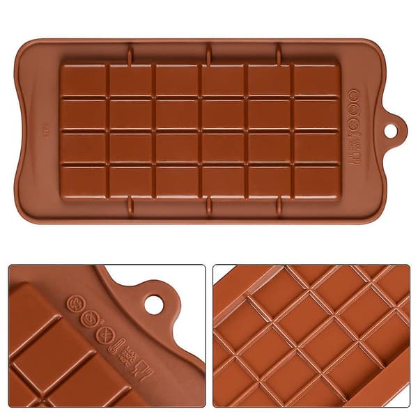 4 stk. silikone chokoladeforme, non-stick silikone slikforme bage cupcakeforme isterningbakke til chokolade kage gelé