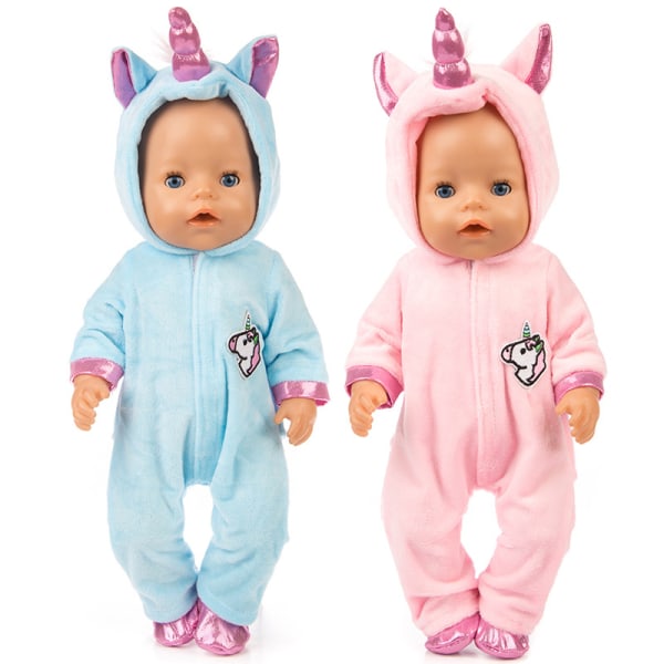 2 st dockkläder söta babykläder 17,5-18 tum American Girl Reborn dockkläder skor set