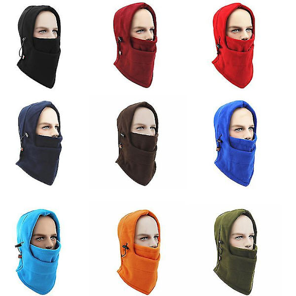 Vindtett skimaske termisk hette tung vinter varm motorsykkel ansiktsdeksel lue for menn kvinner (svart) red