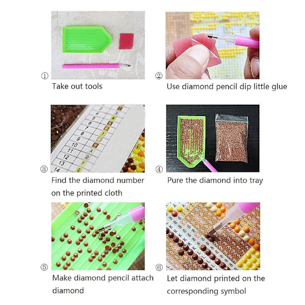 5d Diamant Diy Målningsset Full Borr Diamantkonst Broderimålning För Hemväggdekor, 30 X 40 Cm Girl