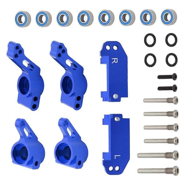 RC Bil Front C Sete Front Styrekopp Bakaksel Sete Kit for 1/10 Slash 2WD RC Bil Oppgraderingsdeler Blå