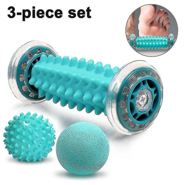 Fotmassage Rulle Och Spikig Massageboll Set, 3st