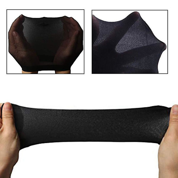 6 stk. Myke, komfortable, elastiske nylon parykkhetter Unisex parykkstrømpehette hårkopp for kvinner og menn