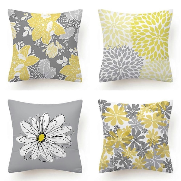 4 STK Putetrekk Putetrekk 45X45CM Dekorative Puter Case Sofa Lin Kaste Putetrekk Bil Seng Hjem Dekor