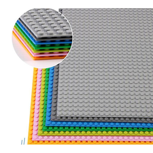 Rakennuslevyjen 2-pakkaus Classic Baseplate Bricks Set Rakennuslelut Dark Gray
