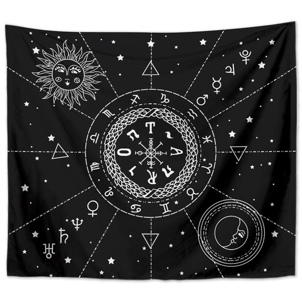 Altar Cloth Zodiac Witchcraft Alter Tarot Spread Top Cloth Wiccan Square Spiritual Sacred Cloth 51 X 59 Inches