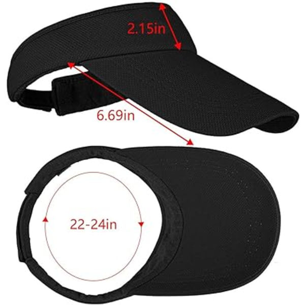 Solskærme til kvinder og mænd, solskærm beskyttelse, solskærm kasket sportshat luft fritid hat anti-UV hatte solskærm til golf tennis løb tøj jogging sport