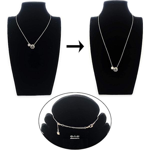 8 st rostfritt stål halsband förlängare armband förlängare förlängningskedjeset 4 olika längder: 6 tum 4 tum 3 tum 2 tum