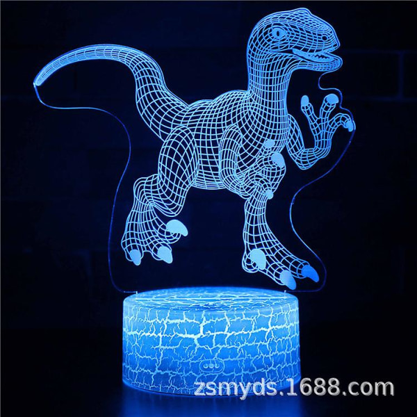 3d Dinosaur Led Nattljus Olika mönster och 7 färger med fjärrkontroll Bästa presenten för barn Flickor Pojkar 23