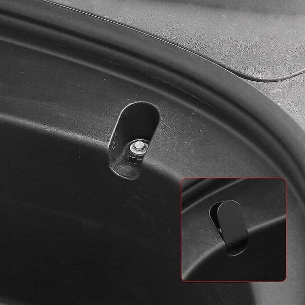 2 stk. forreste krog til Tesla Model 3 sort slidstærk ABS bilmodifikation passer til Tesla husholdningskrog forreste krog Tesla Model 3 ABS praktisk