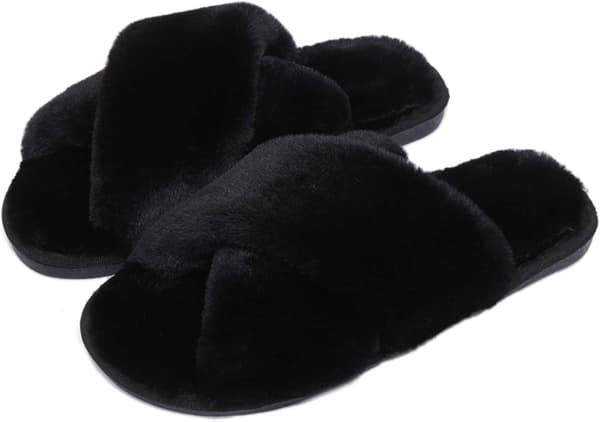 Damtofflor plysch varma tofflor päls tofflor