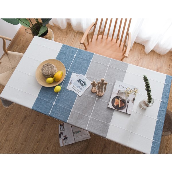 Rektangulär linnebomullsbordduk, rektangulärt bord C